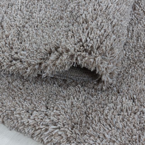 Tapis Rond Confortable Fluffy Beige 200x200 Cm