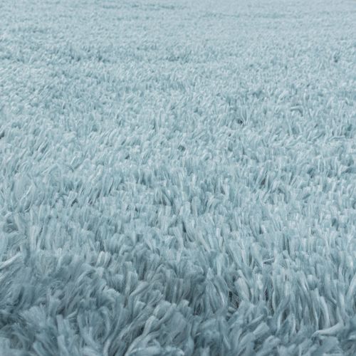 Tapis Rond Confortable Fluffy Bleu 80x80 Cm