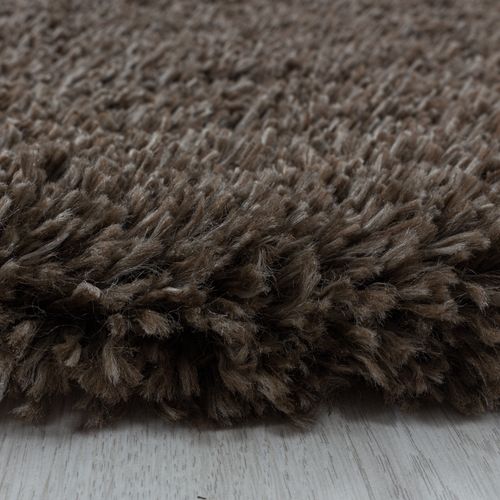 Tapis Confortable Fluffy Marron 80x250 Cm