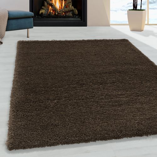 Tapis Confortable Fluffy Marron 120x170 Cm