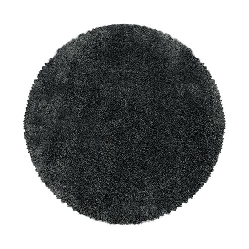 Tapis Rond Confortable Fluffy Gris 200x200 Cm