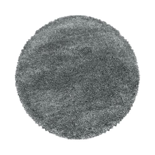 Tapis Rond Confortable Fluffy Gris Clair 80x80 Cm