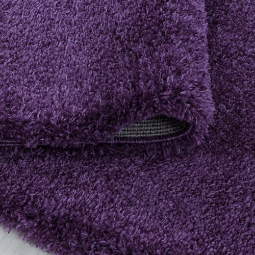 Tapis Rond Confortable Fluffy Lila 80x80 Cm