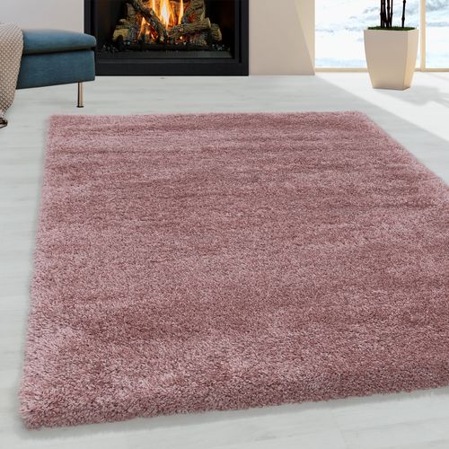 Tapis Confortable Fluffy Rose 80x250 Cm