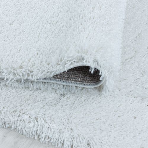 Tapis Confortable Fluffy Blanc 80x150 Cm