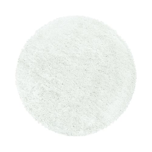 Tapis Rond Confortable Fluffy Blanc 200x200 Cm