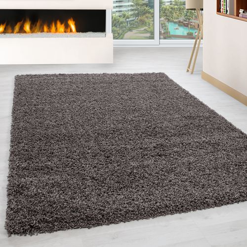 Tapis Confort Rond Ottawa Taupe 80x80 Cm