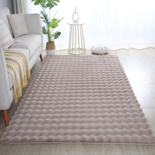 Tapis Motif Damier Odda Noir 60x110 Cm