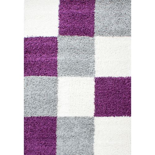 Tapis Motif Damier Odda Lila 200x290 Cm