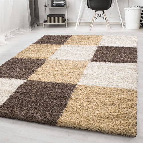 Tapis Motif Damier Odda Moka 60x110 Cm
