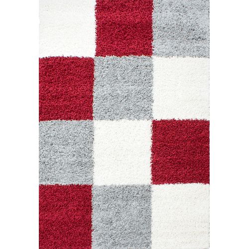 Tapis Motif Damier Odda Rouge 200x290 Cm