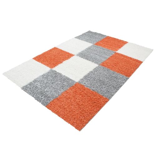 Tapis Motif Damier Odda Terracotta 200x290 Cm