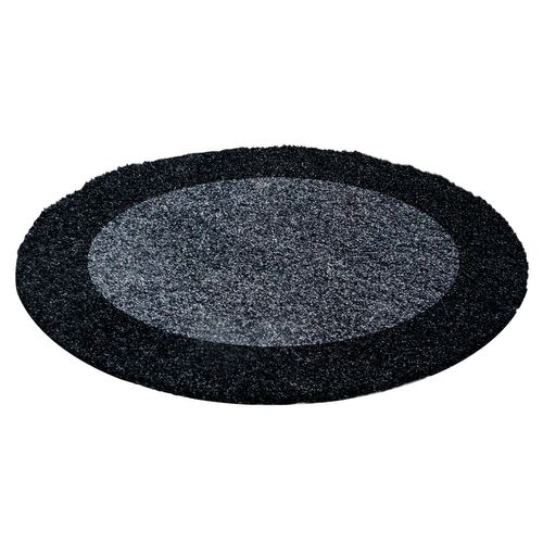 Tapis Rond Bicolore Otta Anthracite 200x200 Cm
