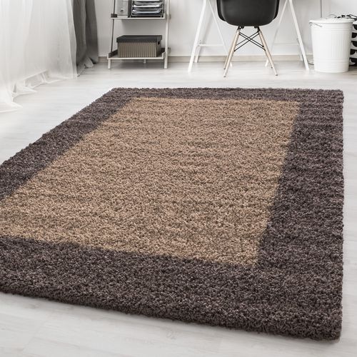 Tapis Rond Bicolore Otta Taupe 160x160 Cm