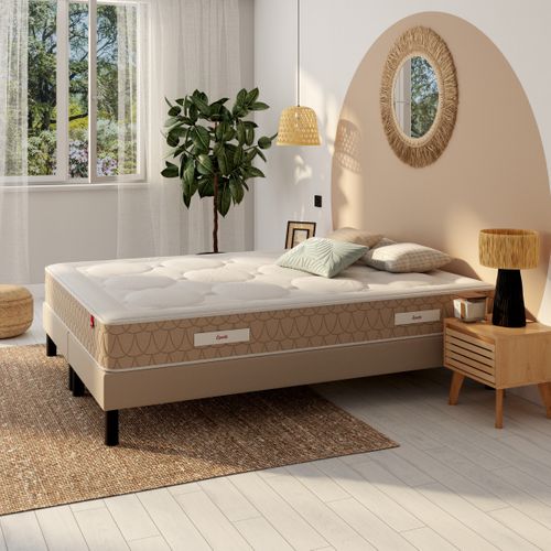 Matelas ressorts 160x200 cm EPEDA CLEMAE 2 avec latex ép.25 cm