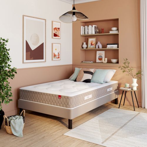 Matelas ressorts 120x190 cm EPEDA CLEMAE 2 avec latex ép.25 cm