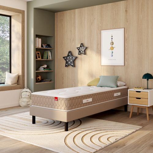 Matelas ressorts 80x200 cm EPEDA CLEMAE avec latex 2 ép.25 cm