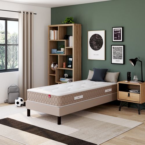 Matelas ressorts 90x200 cm EPEDA CLEMAE avec latex 2 ép.25 cm