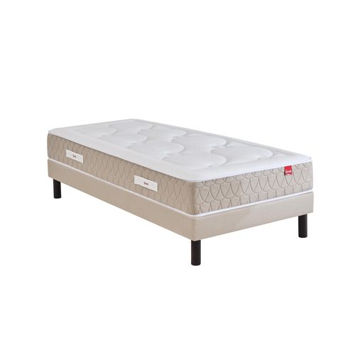 Matelas ressorts 90x200 cm EPEDA CLEMAE avec latex 2 ép.25 cm