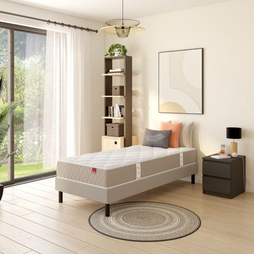 Matelas ressorts 90x200 cm avec mémoire de forme EGERIE 3 ép.24 cm