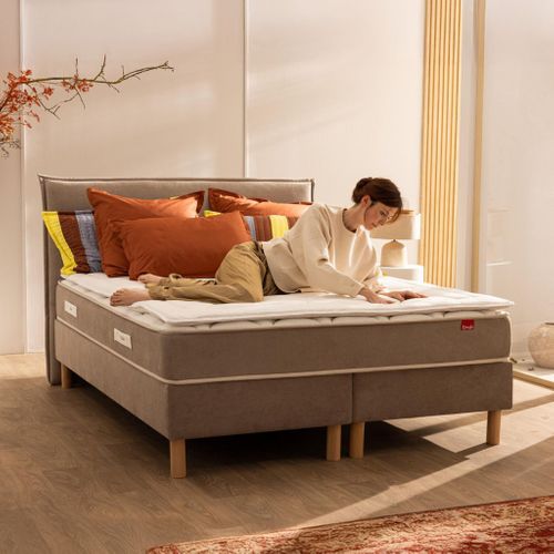 Surmatelas Mémoire De Forme Noblesse Soutien Mi-ferme 140x190 - 2 Personnes - Accueil Moelleux