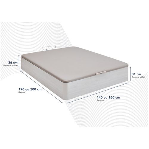 Sommier Coffre Ferme 760 L Space'up 160x200 Cm
