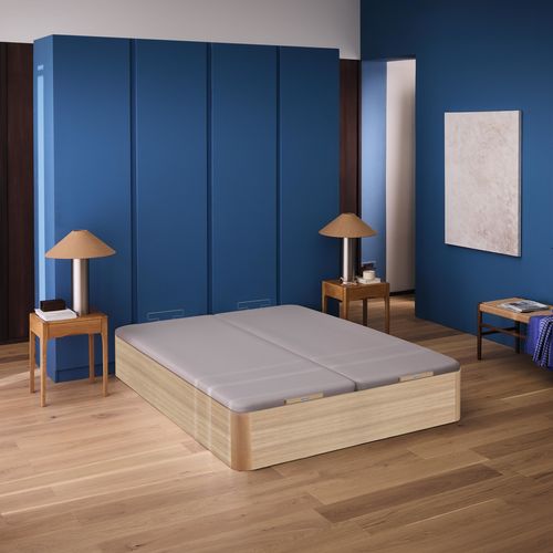 Sommier coffre 2x80x200 cm BULTEX INGENIEUX chêne