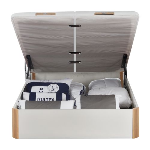 Sommier coffre 2x80x200 cm BULTEX INGENIEUX blanc
