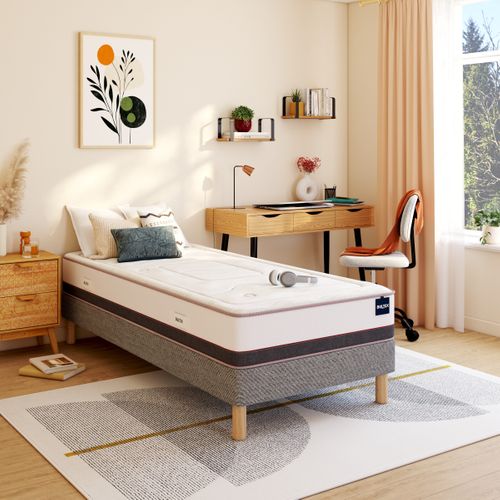 Matelas mousse 80x200 cm avec mémoire de forme PRESTIGIEUX ép.25 cm