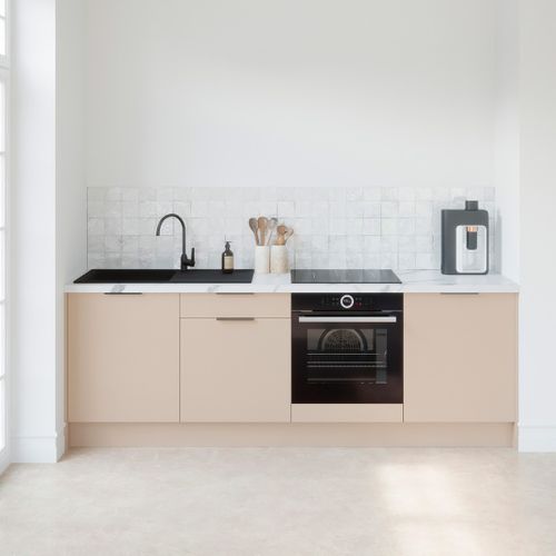 Meubles Bas De Cuisine - L. 245 Cm - Beige Cachemire - Luzia