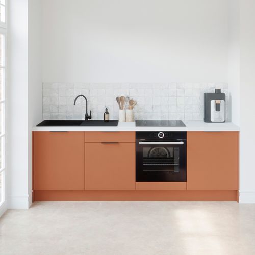 Meubles Bas De Cuisine - L. 245 Cm - Terracotta - Luzia