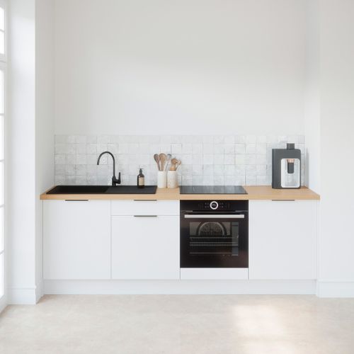 Meubles Bas De Cuisine - L. 245 Cm - Blanc - Luzia