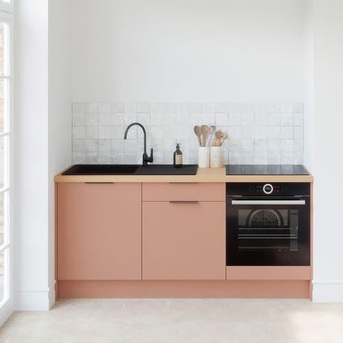 Meubles Bas De Cuisine - L. 185 Cm - Abricot - Luzia