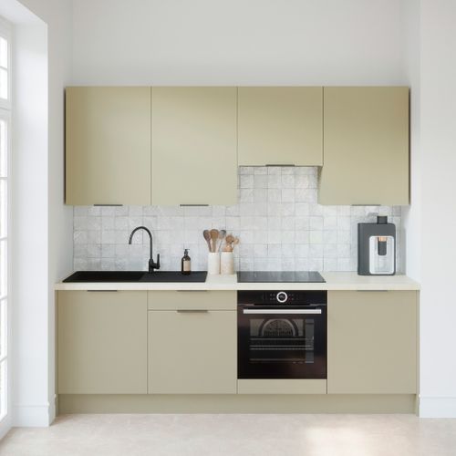 Ensemble De 8 Meubles De Cuisine - L. 245 Cm - Vert Sauge - Luzia
