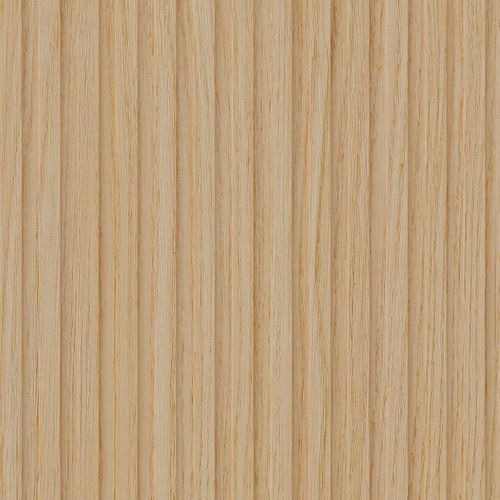 Ensemble De 6 Meubles De Cuisine - L. 185 Cm - Chêne Clair Cannelé - Sierra Mix