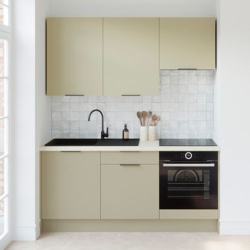 Ensemble De 6 Meubles De Cuisine - L. 185 Cm - Vert Sauge - Luzia