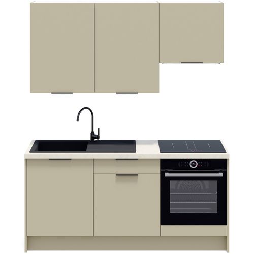 Ensemble De 6 Meubles De Cuisine - L. 185 Cm - Vert Sauge - Luzia