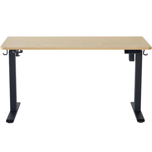 Bureau Assis-debout Électrique Réglable 72-120 Cm Avec Ports USB - Effet Bois - Upetdown