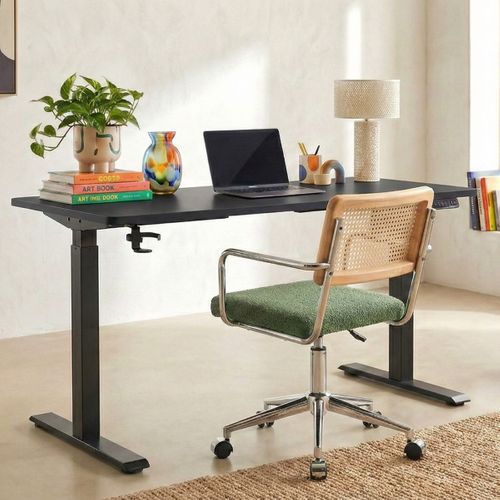 Bureau Assis-debout Électrique Réglable 72-120 Cm Avec Ports USB - Noir - Upetdown
