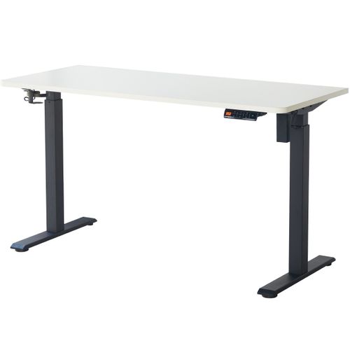 Bureau Assis-debout Électrique Réglable 72-120 Cm Avec Ports USB - Blanc - Upetdown