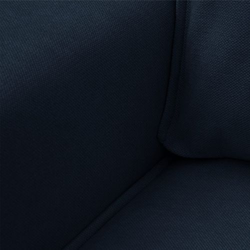 Canapé D'angle Ouvert à Droite Convertible 3 Places En Tissu Chenille Bleu Foncé - Emma