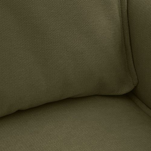 Canapé D'angle Ouvert à Gauche Convertible 3 Places En Tissu Chenille Vert Kaki - Emma