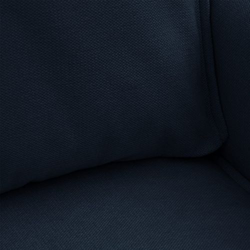 Canapé D'angle Ouvert à Gauche Convertible 3 Places En Tissu Chenille Bleu Foncé - Emma