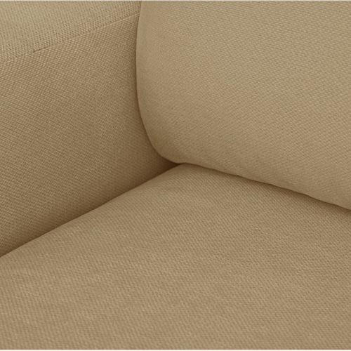 Canapé D'angle Droit Convertible 3 Places En Tissu Chenille Miel - Sonny