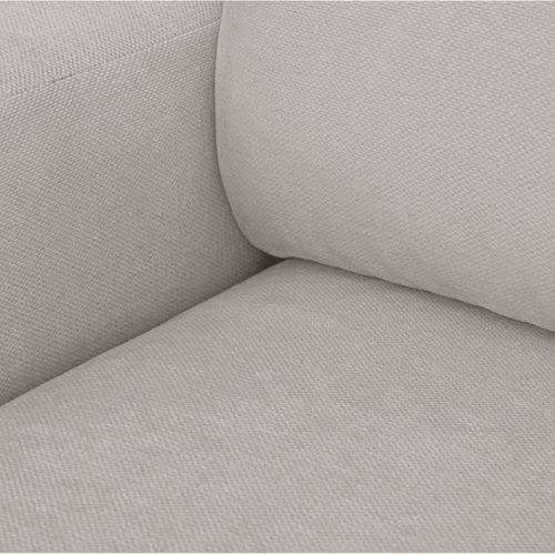 Canapé D'angle Droit Convertible 3 Places En Tissu Chenille Taupe - Sonny