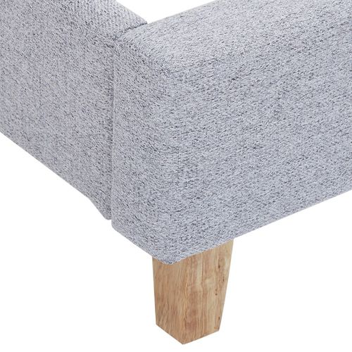 Ensemble Lit Adulte 160x200 - Tête De Lit En Tissu Gris Chiné - Milo + Matelas Mousse