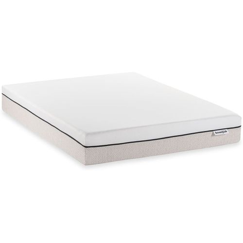 Ensemble Lit Adulte 160x200 - Tête De Lit En Velours Beige - Milo + Matelas Ressorts Ensachés