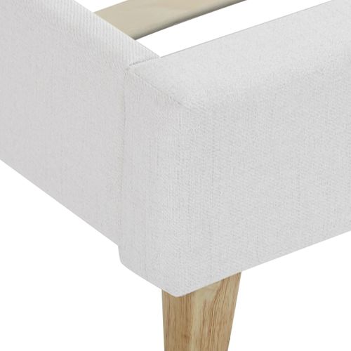 Ensemble Lit 90x190 - Tête De Lit En Tissu Beige - Milo + Matelas Mousse