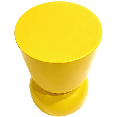 Bout De Canapé En Résine Jaune Brillant Ø32 Cm - Tilda
