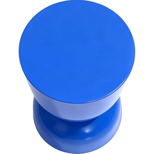 Bout De Canapé En Résine Bleu Brillant D.32 Cm - Tilda